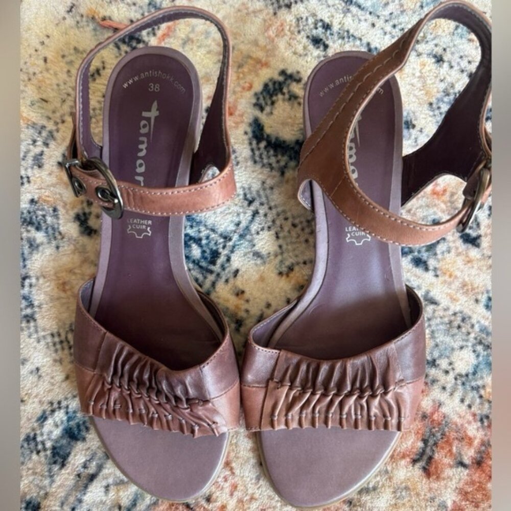 Womens Brown Leather Sandals